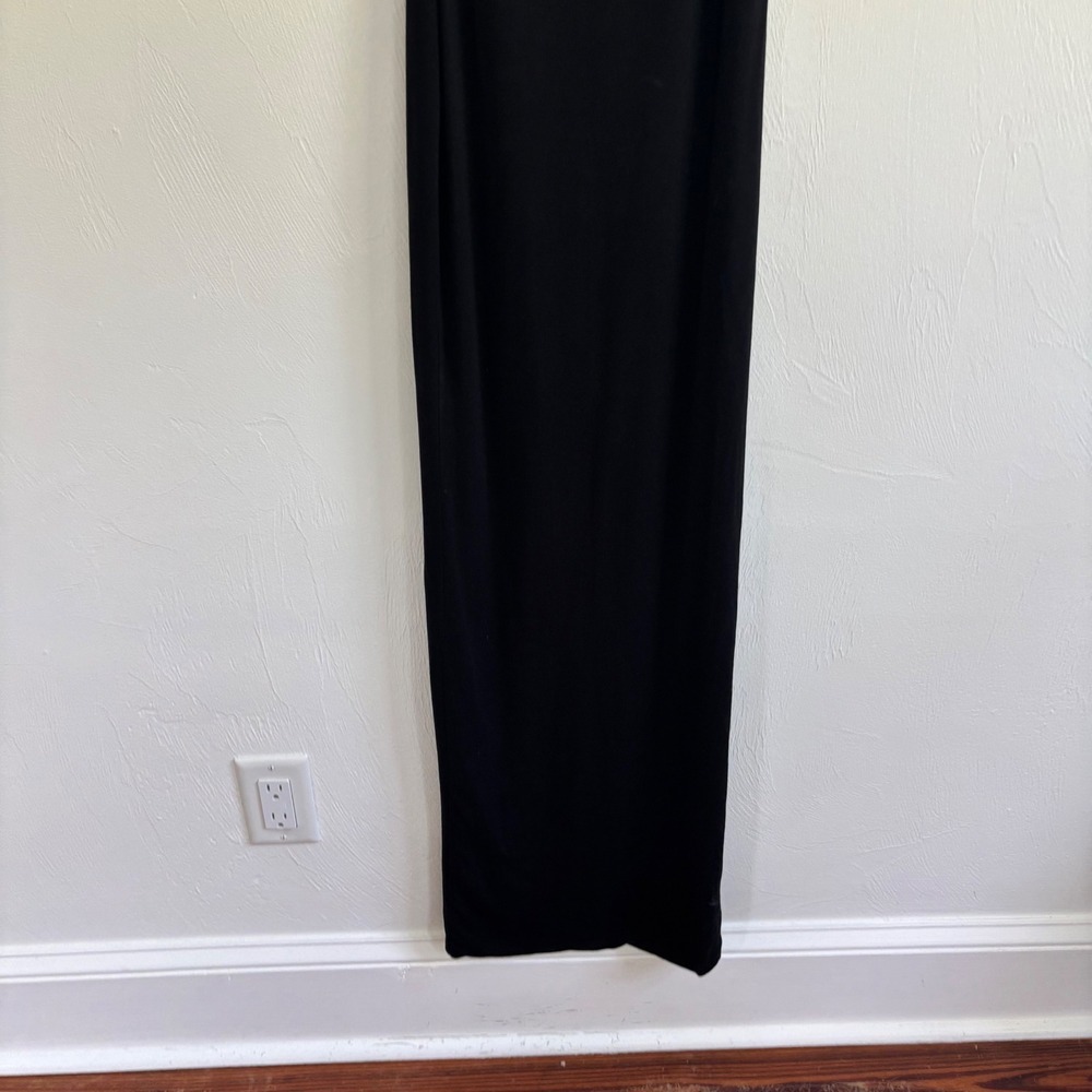 THATSSOFETCH Black Bodycon Maxi Dress US 4 AUS 8 Keyhole Cutout Spaghetti Strap - Picture 11 of 14